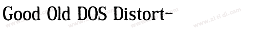 Good Old DOS Distort字体转换